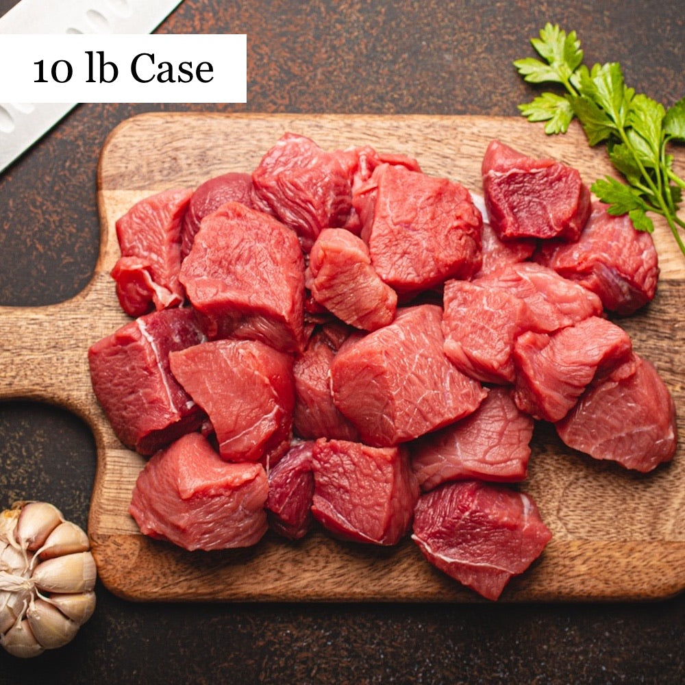 Grass Fed Beef Stew Meat - 10lb Case