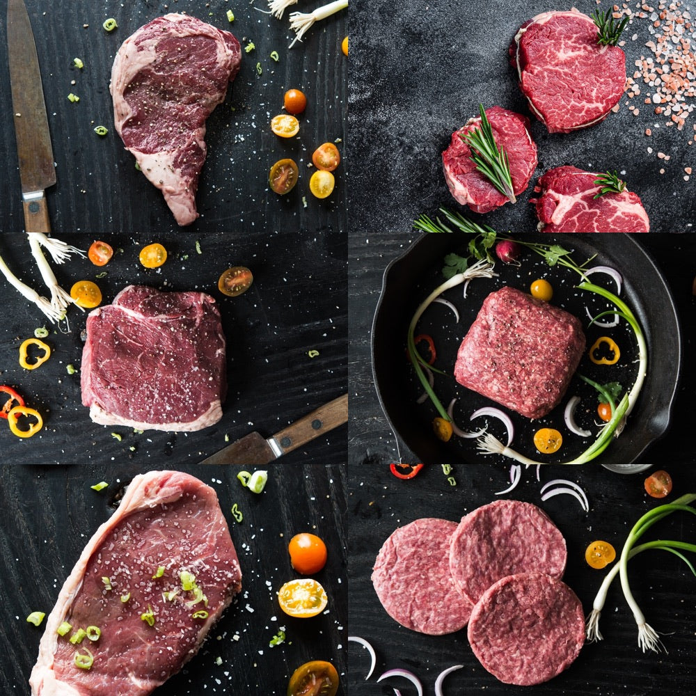 Grass Fed Steaks & Ground Beef Box
