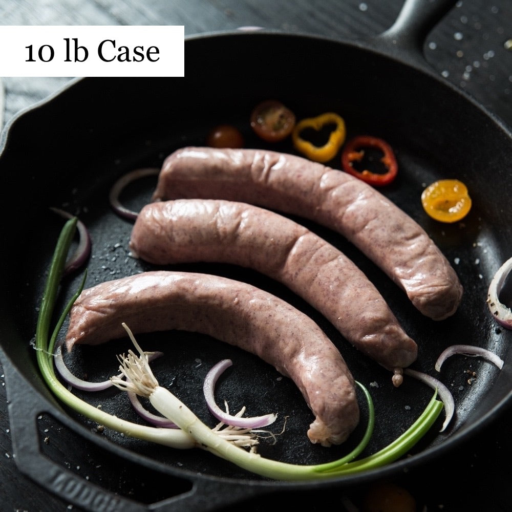 Pasture Raised Bratwurst Links - 10lb Case