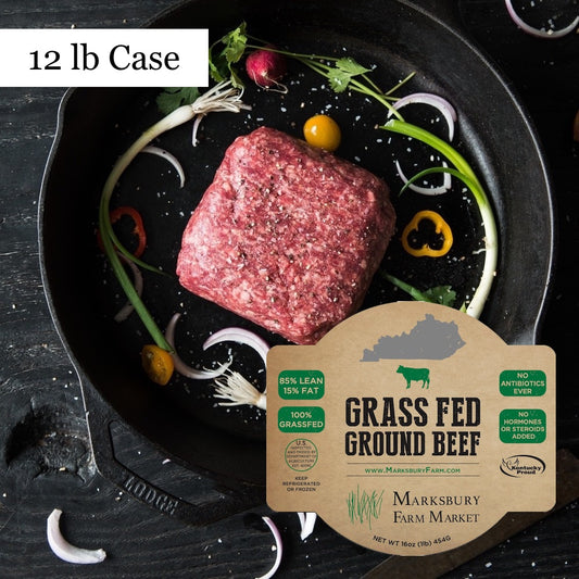 Grass Fed Ground Beef 85/15 - 12lb Case