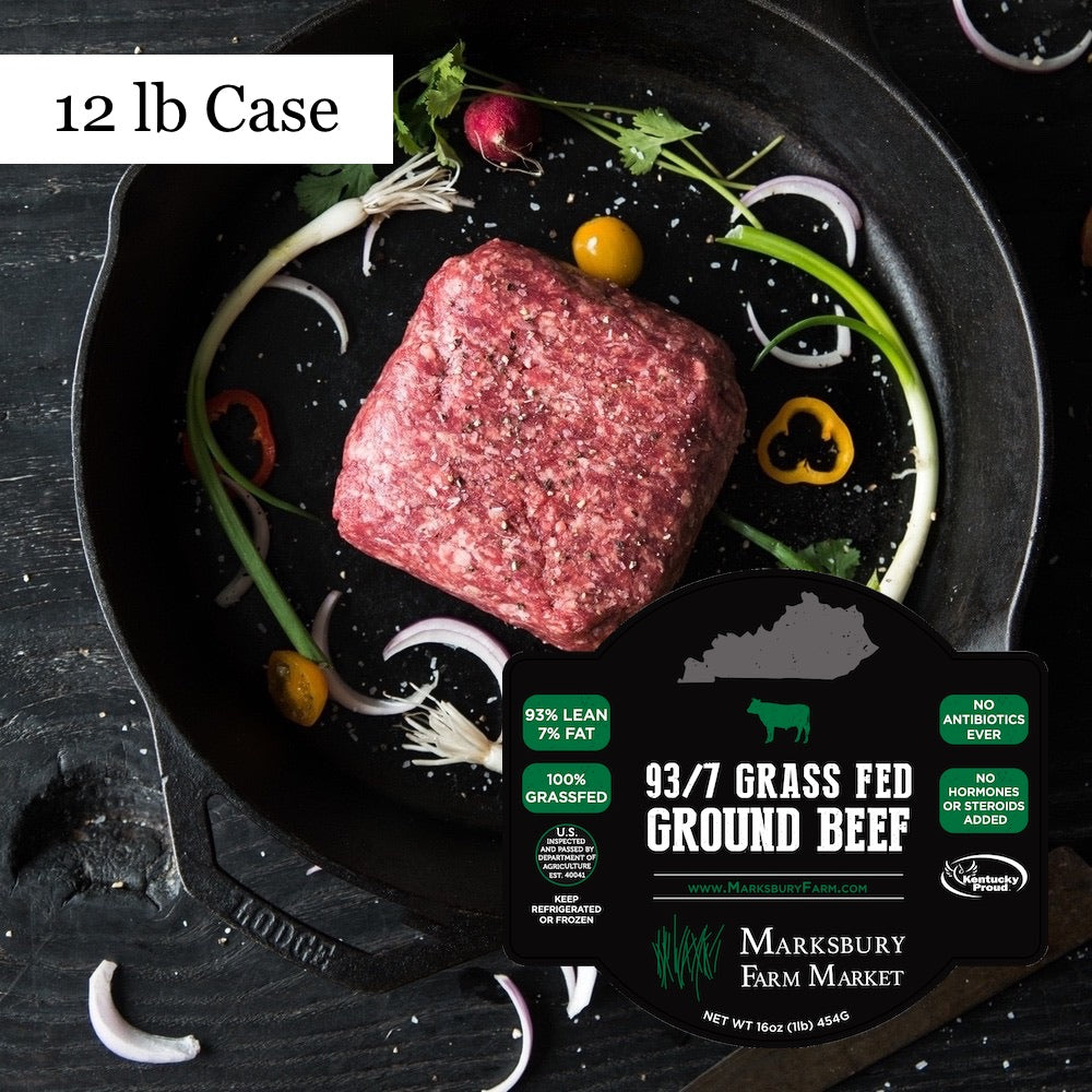 Grass Fed Ground Beef 93/7 - 12lb Case